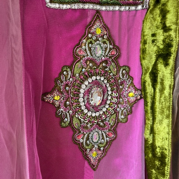 Indian Pakistani designer salwar dupatta and palazzo pants size 46 - Picture 5 of 6